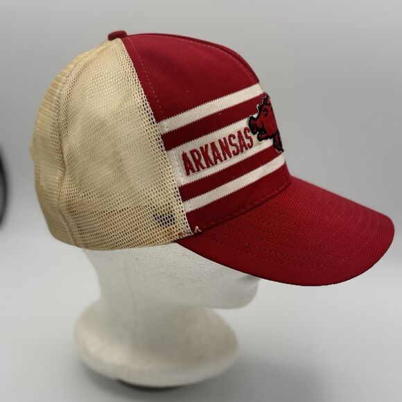 Vintage Arkansas Razorbacks Trucker Hat 80s Mesh Snapback Made in USA - Picture 3 of 14